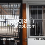 Tampak dari dalam dan luar teralis jendela ibu Yk di Sedayu Kulon Progo