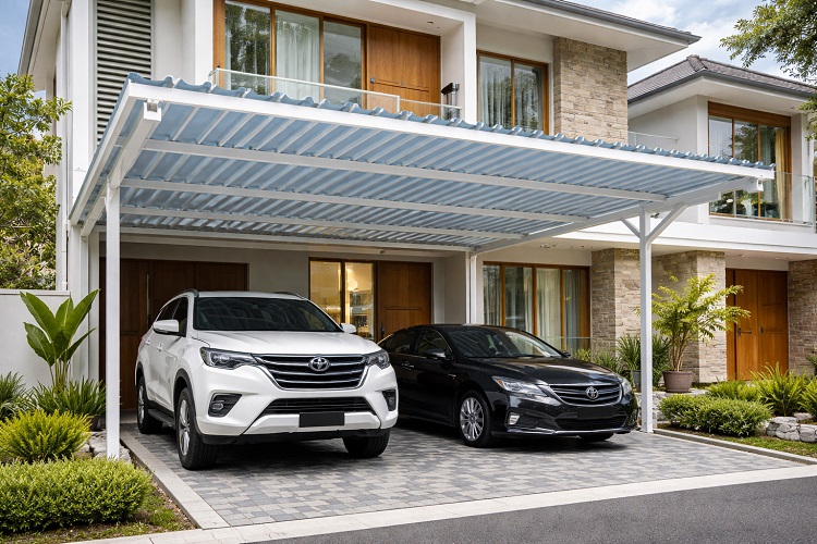 Penggunaan kanopi untuk hunian, Sumber: AI