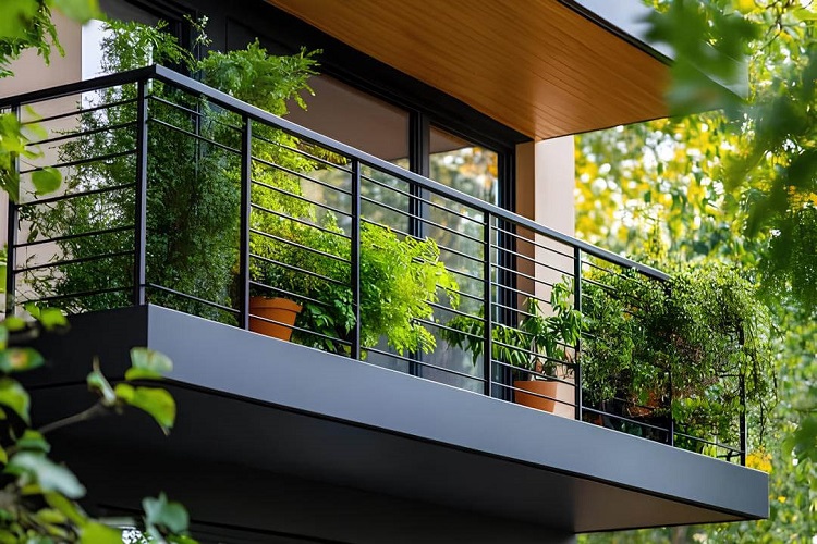 Pagar balkon besi minimalis, Sumber: relaxbalkon.de