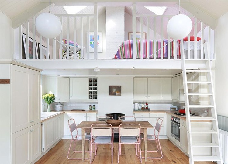 Mezzanine scandinavia terang dan lapang, Sumber: archify.com